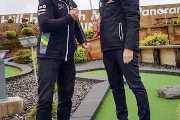 Greg Murphy & Craig Lowndes At Hillsborough Mt Panorama Mini Golf