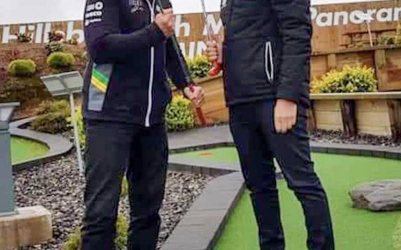 Greg Murphy & Craig Lowndes At Hillsborough Mt Panorama Mini Golf