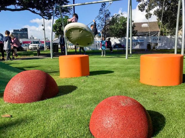 Potters Park Playground Takapuna turf