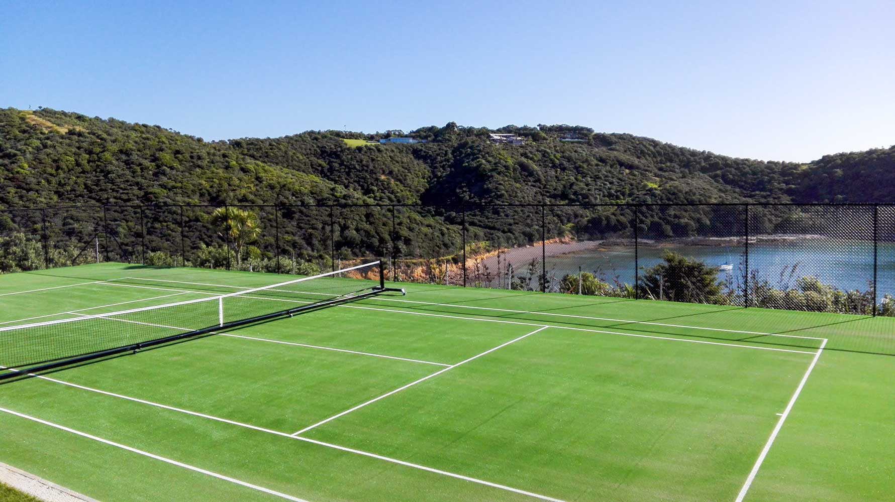 Waiheke Island Private Tennis Court synthetic turf