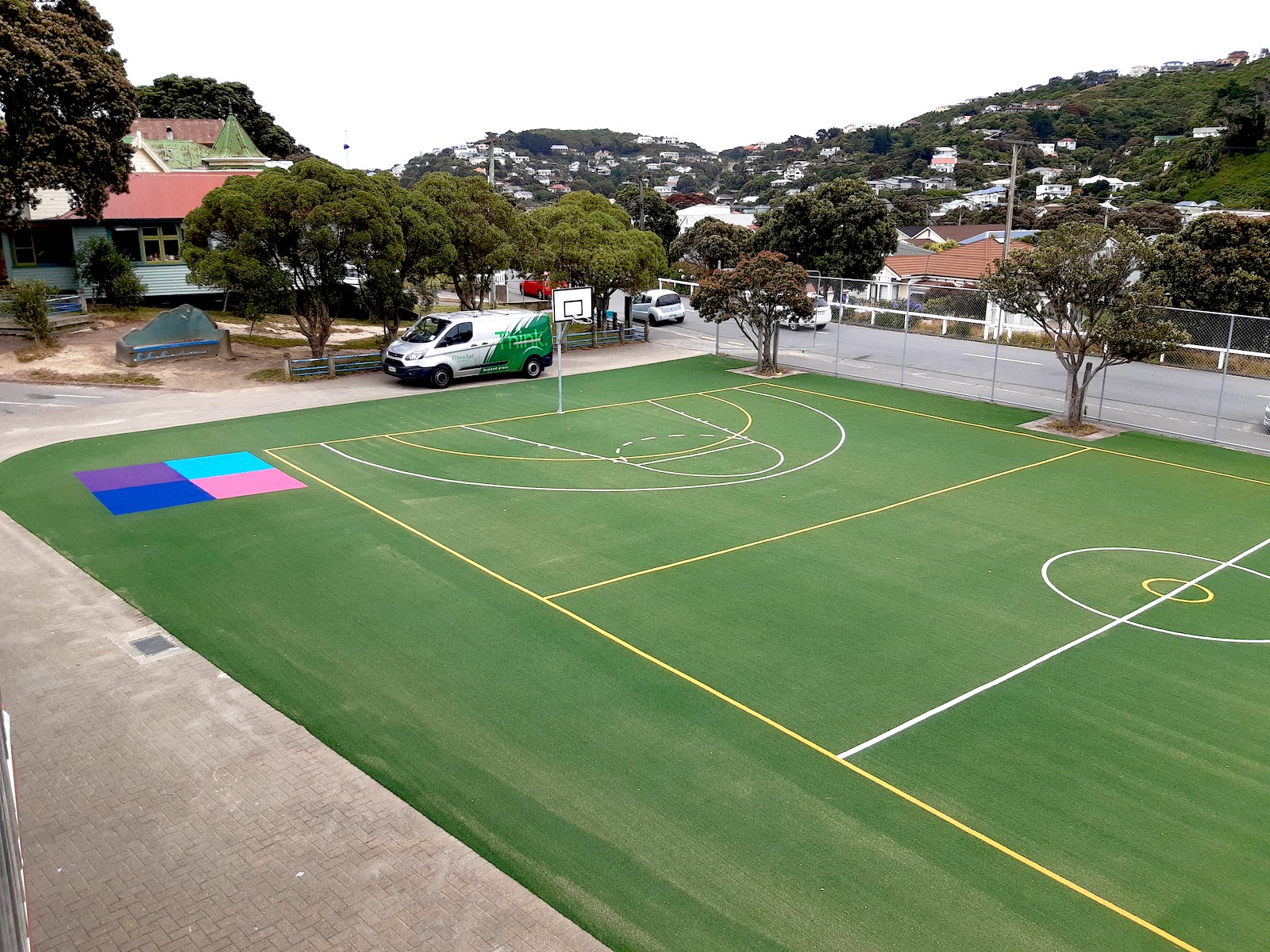 Artificial turf court
