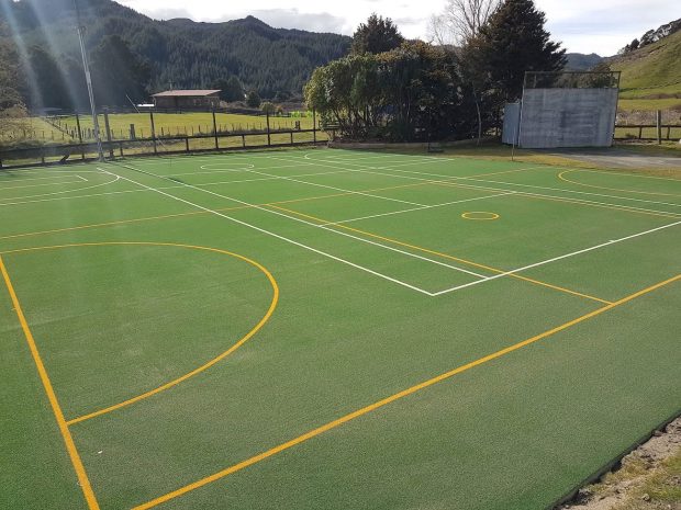 School tennis court