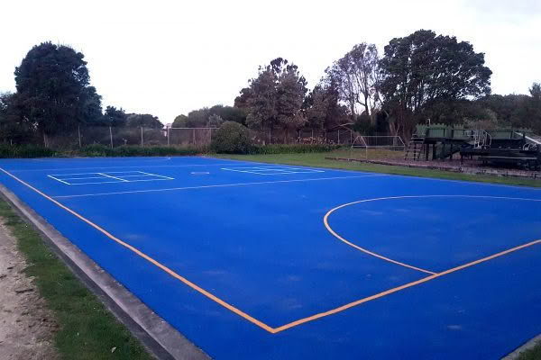 Blue School Netball Court