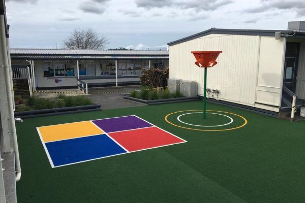 Colourful Courtyard Turf At Chapel Downs School