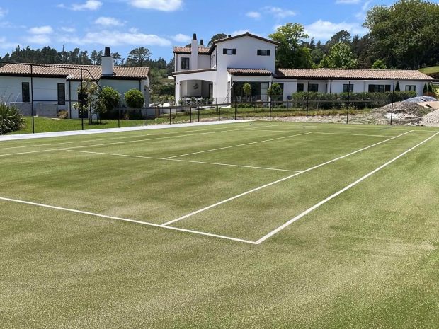 Residential tennis court surface