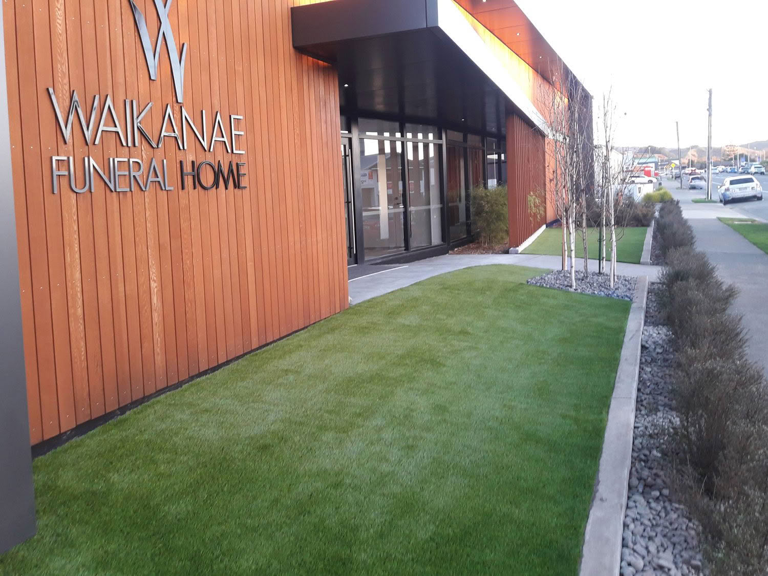 Waikanae funera home commercial turf
