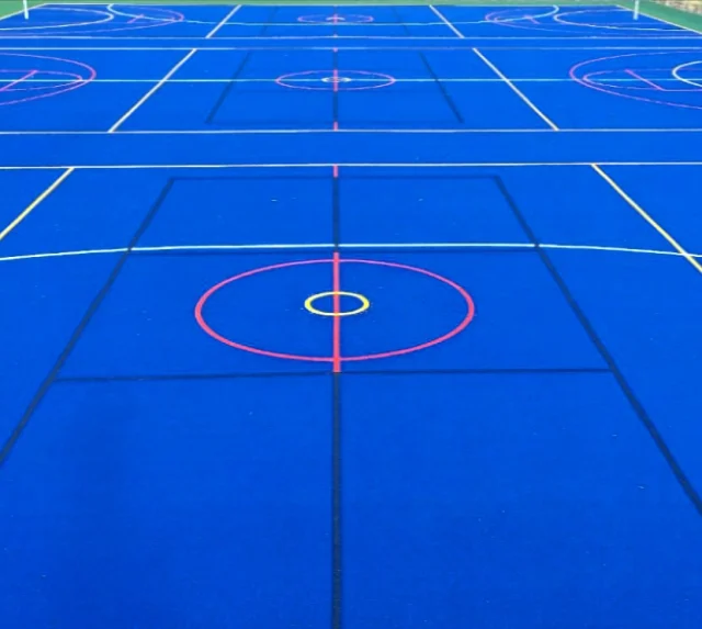 🏀🎾🏑 Let the games begin! 
Teamturf is proud to deliver stunning new sports courts for Papamoa College, featuring line markings for three netball courts, three basketball courts, three pickleball courts, and a hockey D on each end. Every code is crisp, clear, and ready for action.🔥 
#Teamturf #PapamoaCollege #schools #turf